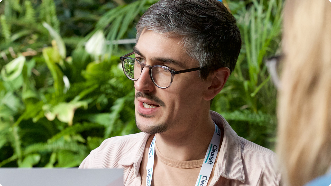 Adam Morris speaking at Leading Design London 2023
